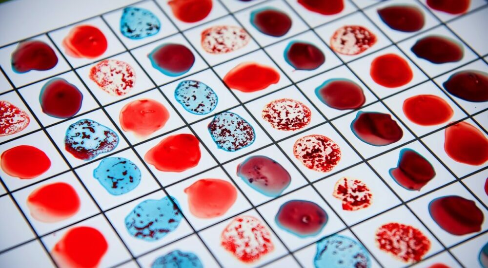 planche d'analyse de sang